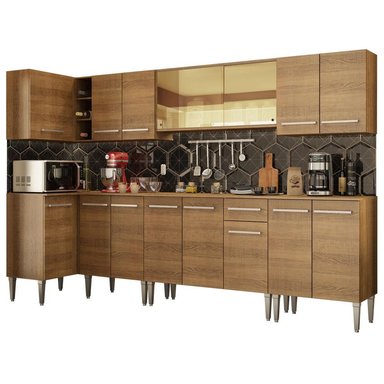 MUEBLE DE COCINA MADESA EMILLY INTEGRAL MEGA 357 CM MARRÓN 03 - 1