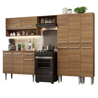 MUEBLE DE COCINA INTEGRAL EMILLY 261 CM MARRÓN 02