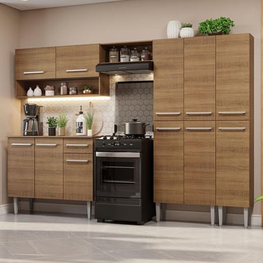 MUEBLE DE COCINA INTEGRAL EMILLY 261 CM MARRÓN 02 - 2