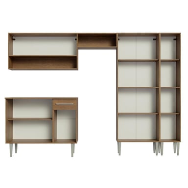 MUEBLE DE COCINA INTEGRAL EMILLY 261 CM MARRÓN 02 - 3