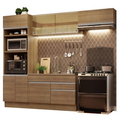 MUEBLE DE COCINA MADESA GLAMY INTEGRAL 270 CM MARRÓN 11