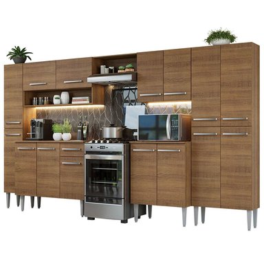 MUEBLE DE COCINA INTEGRAL EMILLY 325 CM MARRÓN 02