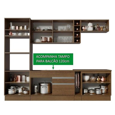 MUEBLE DE COCINA MADESA GLAMY INTEGRAL VICENZA 290 CM MARRÓN 12 - 5