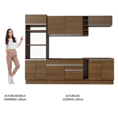 MUEBLE DE COCINA MADESA GLAMY INTEGRAL VICENZA 290 CM MARRÓN 12 - 6