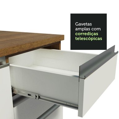 MUEBLE DE COCINA MADESA GLAMY INTEGRAL 200 CM MARRÓN/BLANCO 03 - 7