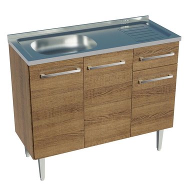 MUEBLE DE COCINA MADESA EMILLY 105 CM CON LAVADERO - 1
