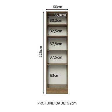 MUEBLE DE COCINA MADESA GLAMY DESPENSA 3 PUERTAS 60 CM MARRÓN - 3