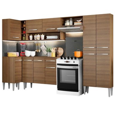 MUEBLE DE COCINA MADESA EMILLY INTEGRAL SUN 353 CM MARRÓN 01