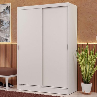 ROPERO MADESA 114409 MAX CORREDIZAS 2 PUERTAS 2 CAJONES BLANCO - 2