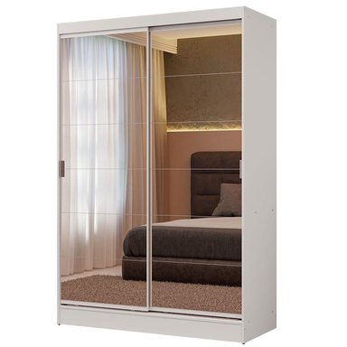 ROPERO MADESA 104409A-2E LUKE CORREDIZAS ESPEJOS 2 PUERTAS BLANCO