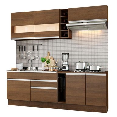 MUEBLE DE COCINA MADESA GLAMY INTEGRAL PARMA 220 CM MARRÓN 02