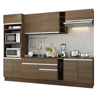 MUEBLE DE COCINA MADESA GLAMY INTEGRAL VICENZA 290 CM MARRÓN/MARRÓN 02