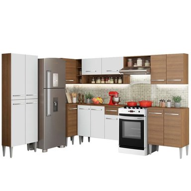 MUEBLE DE COCINA MADESA EMILLY INTEGRAL MOON 481 CM MARRÓN/BLANCO 01