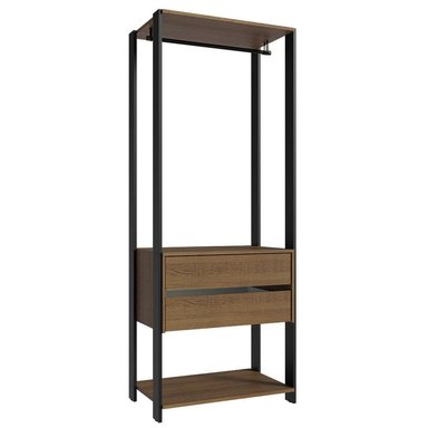 ROPERO MADESA VALENCIA 70 CM NEGRO MARRON