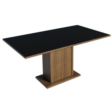 MESA COMEDOR MADESA NEGRO RECTANGULAR 6 PUESTOS 5275 MARRÓN