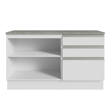 GABINETE MADESA BLANCO BAÑO 2 PUERTAS 3 CAJONES 140 CM - 6