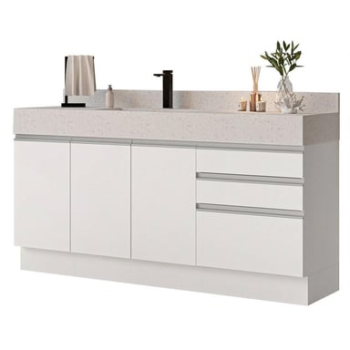 GABINETE MADESA BLANCO BAÑO 3 PUERTAS 3 CAJONES 180 CM - 1