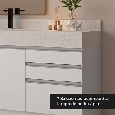 GABINETE MADESA BLANCO BAÑO 3 PUERTAS 3 CAJONES 180 CM - 6