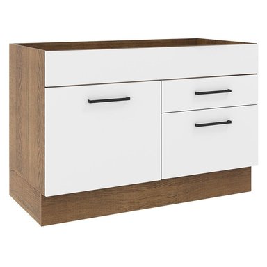 MUEBLE DE COCINA MADESA 2 CAJONES 1 PUERTA Y AGATA 10 CM MARRÓN/BLANCO