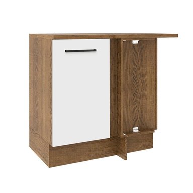 MUEBLE DE COCINA MADESA ESQUINERO 1 PUERTA AGATA 94 CM MARRÓN/BLANCO