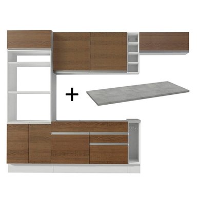 MUEBLE DE COCINA MADESA INTEGRAL SAFIRA 290 CM BLANCO/MARRÓN 14