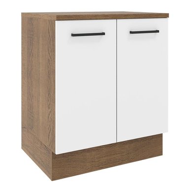 MUEBLE DE COCINA MADESA 2 PUERTAS AGATA 70 CM MARRÓN/BLANCO