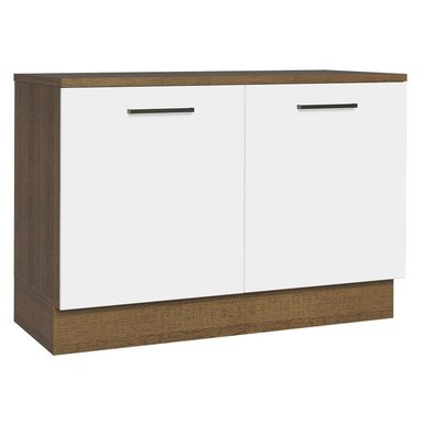 MUEBLE DE COCINA MADESA 2 PUERTAS AGATA 120 CM CON ENCIMERA MARRÓN/BLANCO