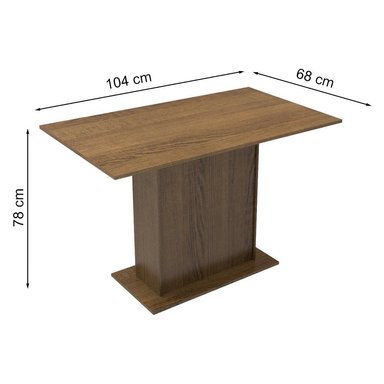 MESA DE COMEDOR RECTANGULAR 4 PUESTOS 5329 - MARRÓN - 2