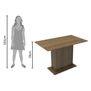 MESA DE COMEDOR RECTANGULAR 4 PUESTOS 5329 - MARRÓN - 3