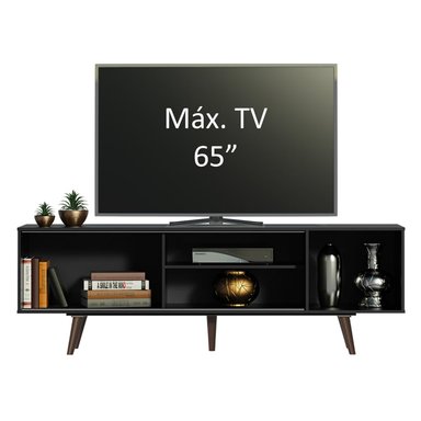 CENTRO DE ENTRETENIMIENTO MADESA 60248N5ZPP MESA PARA TV DUBAI HASTA 65 PULGADAS NEGRO MARRÓN - 4