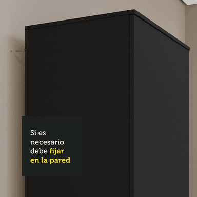 ZAPATERA ISIS 1 PUERTA - NEGRO - 7
