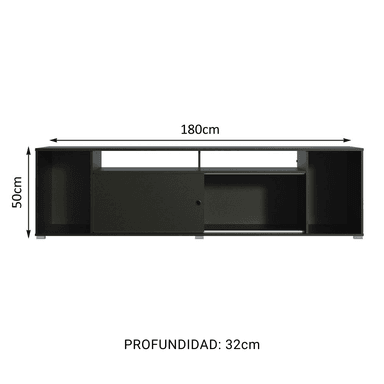 CENTRO DE ENTRETENIMIENTO MESA PARA TV CANCÚN HASTA 65 PULGADAS - NEGRO - 2