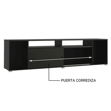CENTRO DE ENTRETENIMIENTO MESA PARA TV CANCÚN HASTA 65 PULGADAS - NEGRO - 5