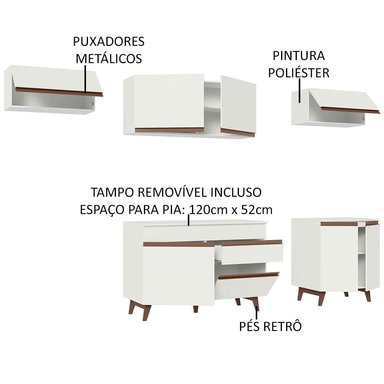 MUEBLE DE COCINA INTEGRAL REIMS 260 CM 10 - BLANCO - 4
