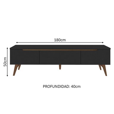 CENTRO DE ENTRETENIMIENTO MESA PARA TV REIMS HASTA 75 PULGADAS - NEGRO - 2