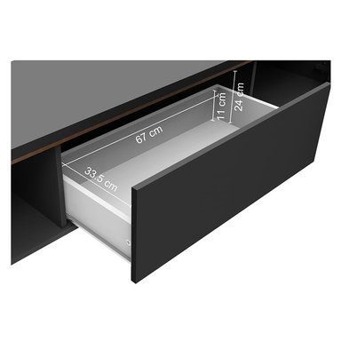CENTRO DE ENTRETENIMIENTO MESA PARA TV REIMS HASTA 75 PULGADAS - NEGRO - 4