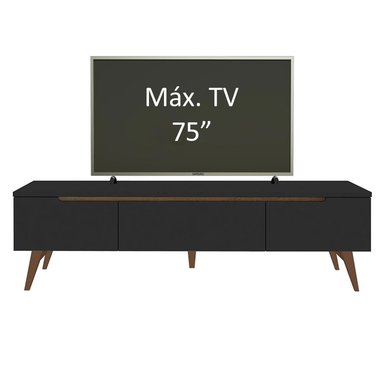 CENTRO DE ENTRETENIMIENTO MESA PARA TV REIMS HASTA 75 PULGADAS - NEGRO - 5