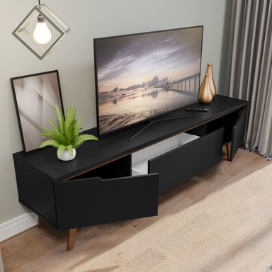 CENTRO DE ENTRETENIMIENTO MESA PARA TV REIMS HASTA 75 PULGADAS - NEGRO - 6