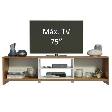 CENTRO DE ENTRETENIMIENTO MESA PARA TV METZ HASTA 75 PULGADAS - MARRÓN/BLANCO - 4
