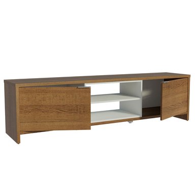 CENTRO DE ENTRETENIMIENTO MESA PARA TV METZ HASTA 75 PULGADAS - MARRÓN/BLANCO - 5
