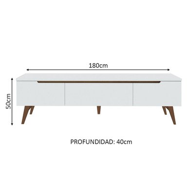 CENTRO DE ENTRETENIMIENTO MESA PARA TV REIMS HASTA 75 PULGADAS - BLANCO - 2
