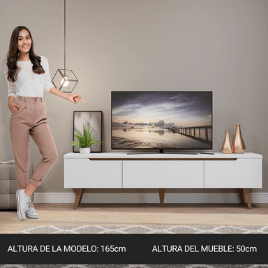 CENTRO DE ENTRETENIMIENTO MESA PARA TV REIMS HASTA 75 PULGADAS - BLANCO - 3