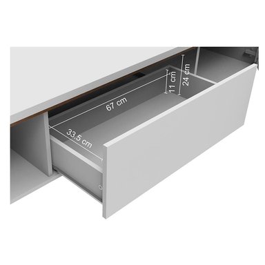 CENTRO DE ENTRETENIMIENTO MESA PARA TV REIMS HASTA 75 PULGADAS - BLANCO - 4