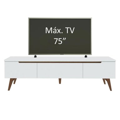 CENTRO DE ENTRETENIMIENTO MESA PARA TV REIMS HASTA 75 PULGADAS - BLANCO - 5