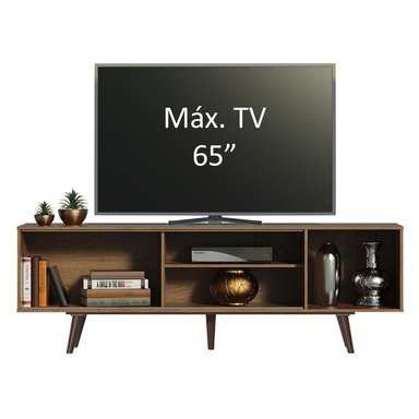 CENTRO DE ENTRETENIMIENTO MESA PARA TV DUBAI HASTA 65 PULGADAS - MARRÓN/NEGRO - 4