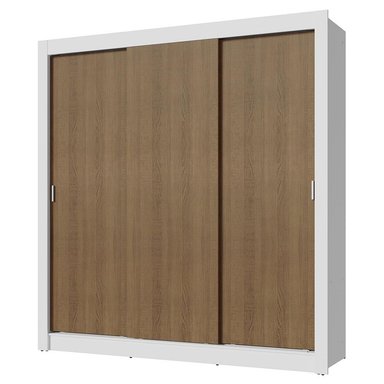 ROPERO NOBRE 3 PUERTAS CORREDIZAS BLANCO/MARRÓN