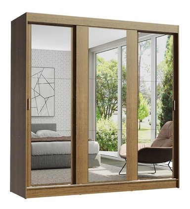 ROPERO RENO MADESA 3 PUERTAS CORREDIZAS CON ESPEJO