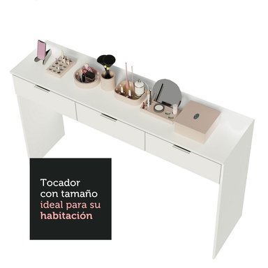 TOCADOR CARLY CON 3 CAJONES (SIN ESPEJO) - BLANCO - 7