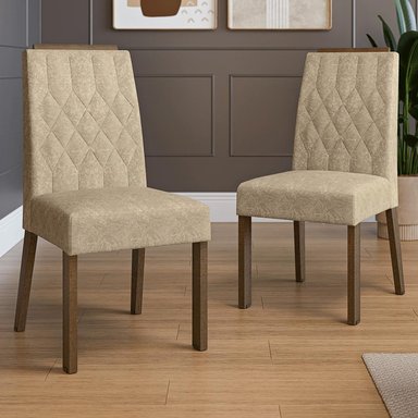 KIT 2 SILLAS DE COMEDOR MADESA 4256 - MARRÓN/IMPERIAL - 1