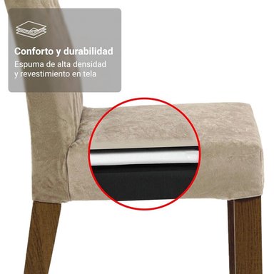 KIT 2 SILLAS DE COMEDOR MADESA 4256 - MARRÓN/IMPERIAL - 5